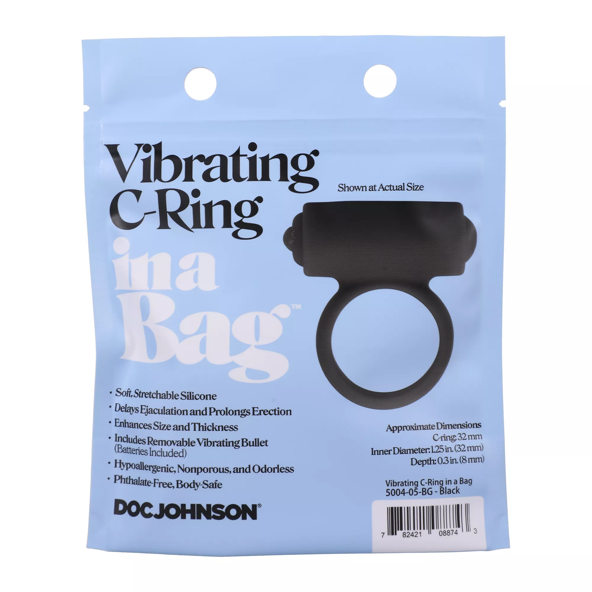 10-Function Vibrating Cock Ring in a Bag at Spencer's