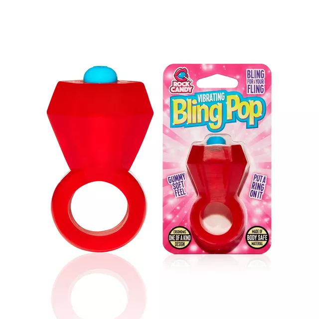 Red Bling Pop Vibrating Cock Ring at Spencer's
