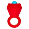 Red Bling Pop Vibrating Cock Ring at Spencer's