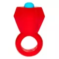 Red Bling Pop Vibrating Cock Ring at Spencer's