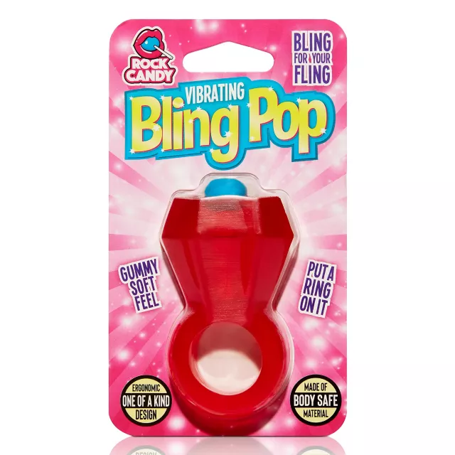 Red Bling Pop Vibrating Cock Ring at Spencer's