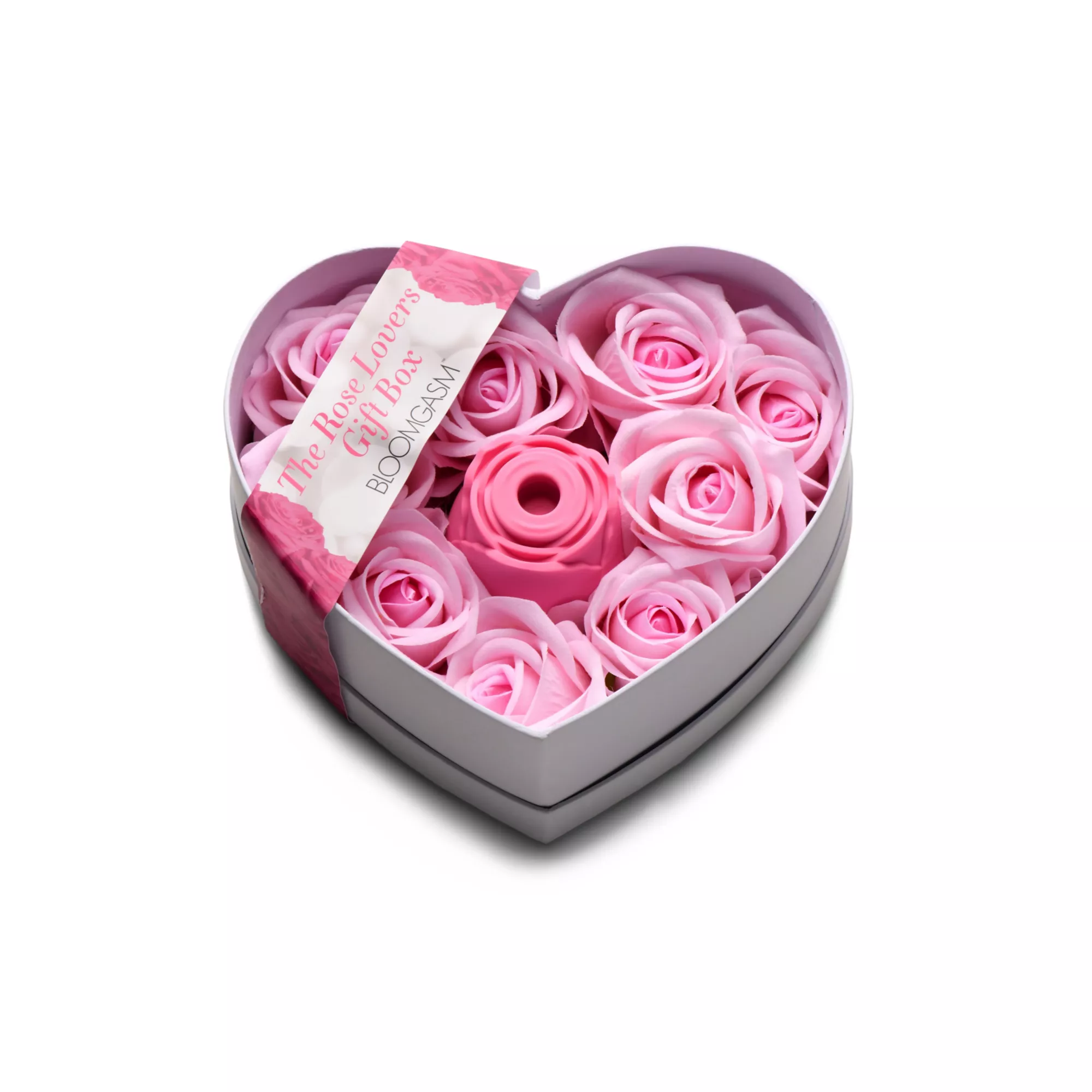 10-Function Rose Rechargeable Waterproof Clitoral Stimulator Gift Box Pink - Bloomgasm