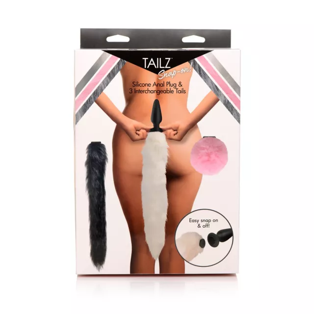 Butt Plug with 3 Tail Attachments at Spencer's