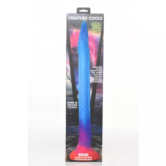 Creature Cocks Glow in the Dark Makara Snake Dildo - 18.3 Inch at Spencer's