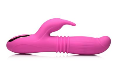 thrusting dildo spencers 35-Function Lil Swell Thrusting and Swelling Waterproof Rechargeable G-Spot  Rabbit Vibrator - 8.7 Inch