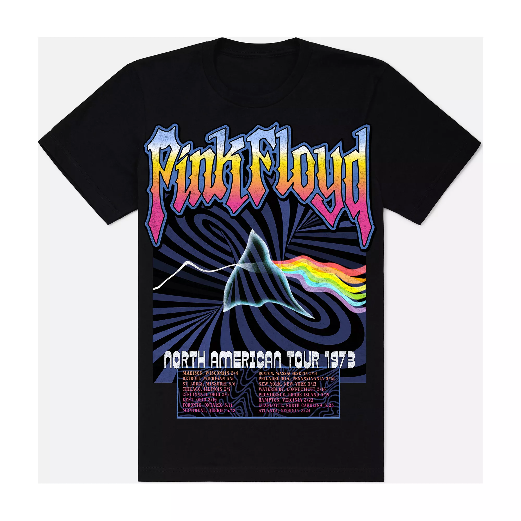 Pink Floyd 1973 Tour T Shirt at Spencer's