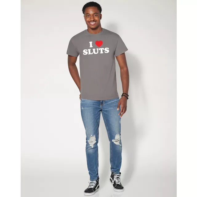 Gray I Heart Sluts T Shirt - Danny Duncan at Spencer's