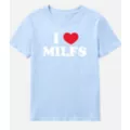 Light Blue I Heart MILFs T Shirt - Danny Duncan at Spencer's