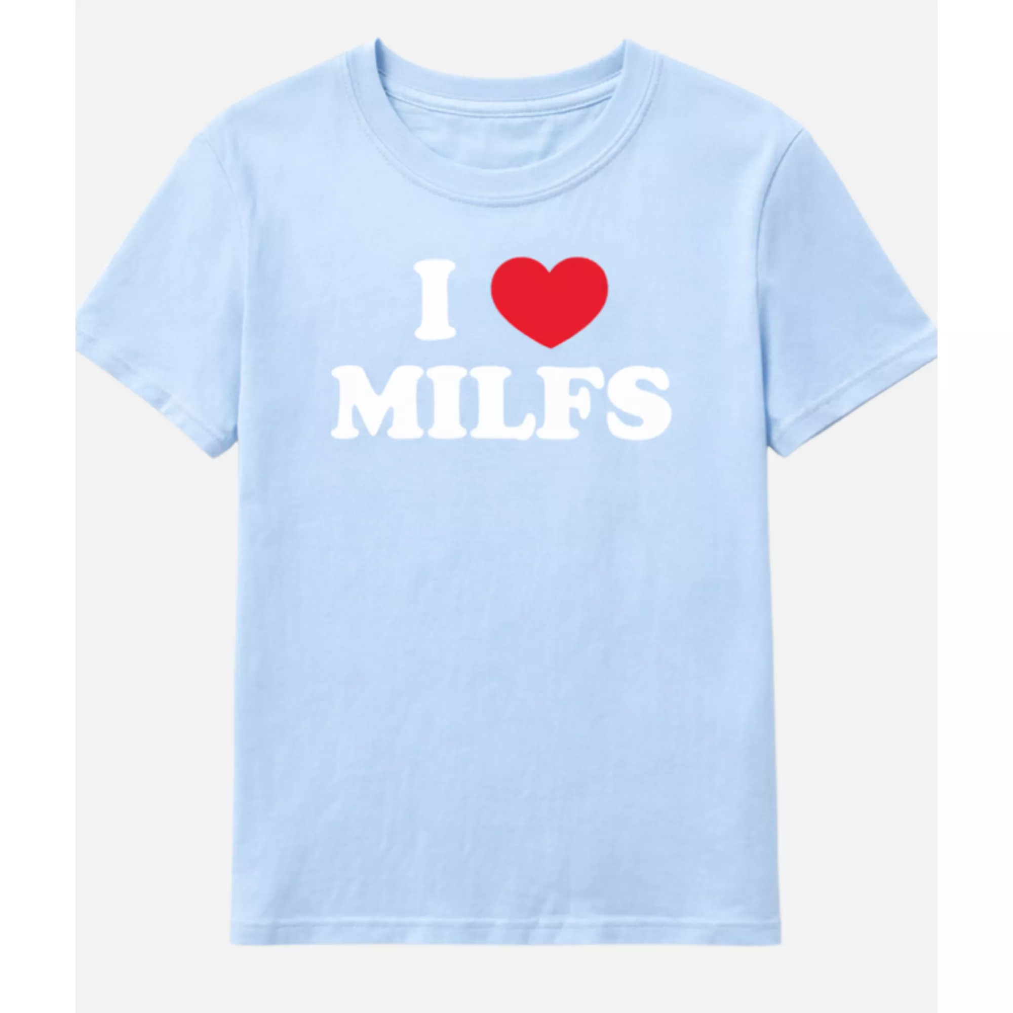 Light Blue I Heart MILFs T Shirt - Danny Duncan at Spencer's