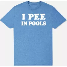 Blue I Pee In Pools T Shirt - Danny Duncan at Spencer's