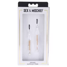 Sex and Mischief Pearl Nipple Ties at Spencer's