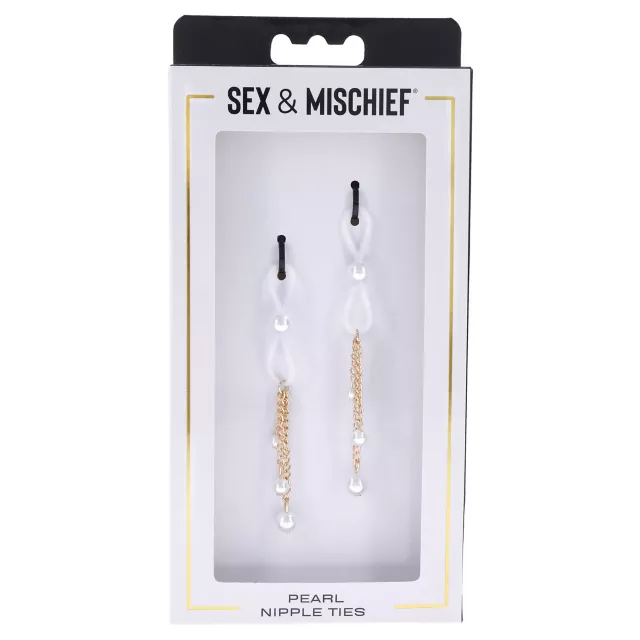 Sex and Mischief Pearl Nipple Ties at Spencer's
