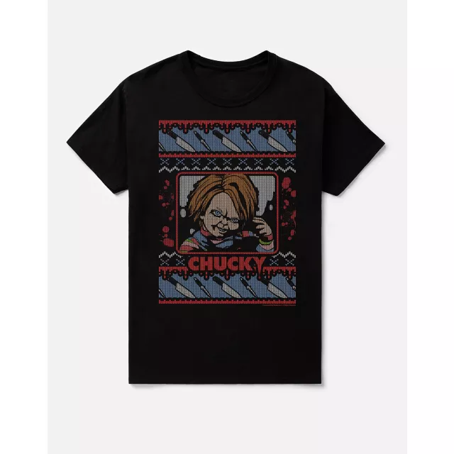 Chucky Christmas Sweater T Shirt - Chucky at Spencer's