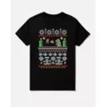 Black Nintendo Bit Christmas T Shirt - Nintendo at Spencer's
