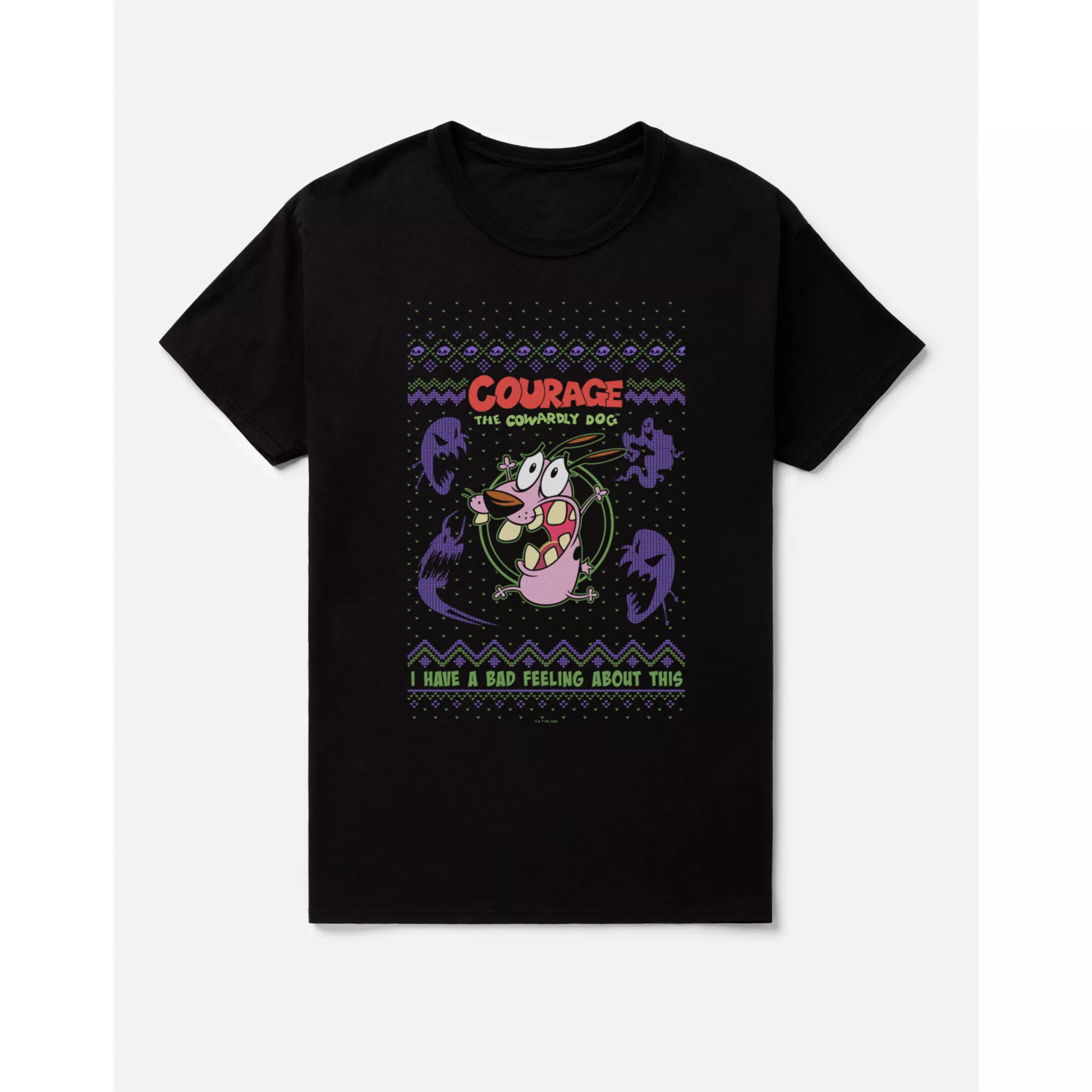 Courage Ugly Sweater T Shirt - the Cowardly Dog