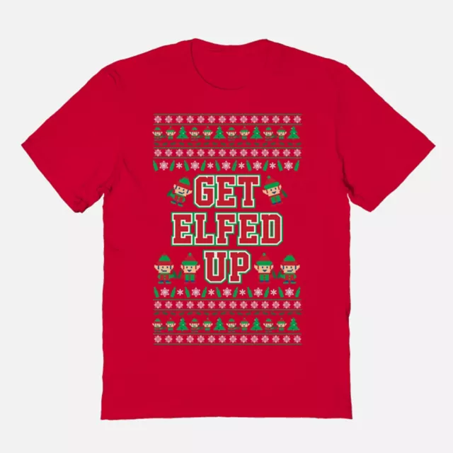 Red Get Elfed Up T Shirt at Spencer's