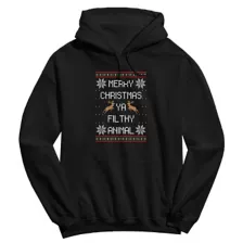 Merry Christmas Ya Filthy Animal Hoodie at Spencer's
