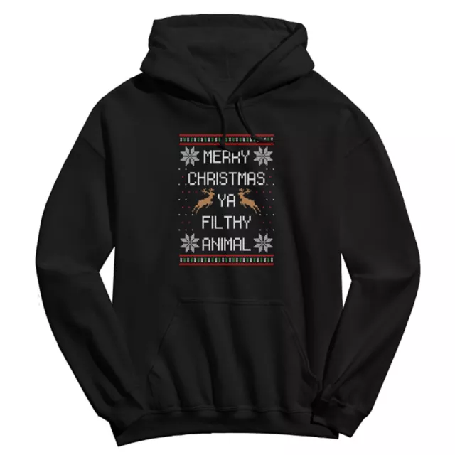 Merry Christmas Ya Filthy Animal Hoodie at Spencer's