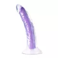 Glow in the Dark Purple Neo Elite Dildo - 7.5 Inch at Spencer's