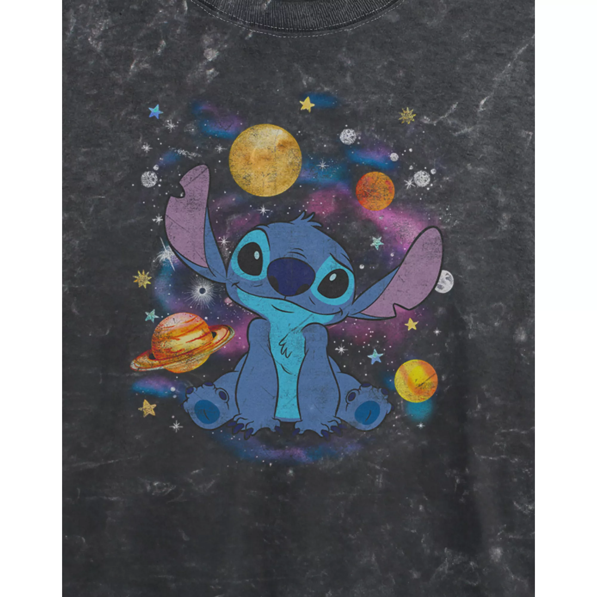 Stitch Outer Space Cropped T Shirt - Lilo & Stitch at Spencer's