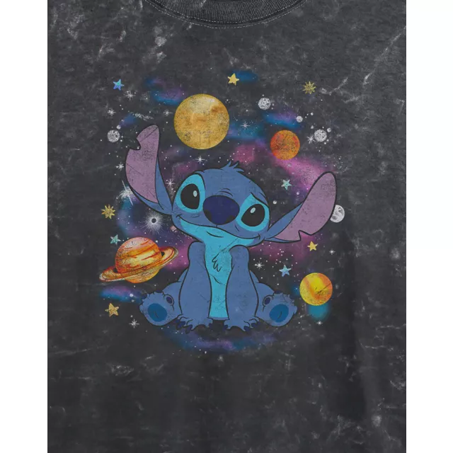 Stitch Outer Space Cropped T Shirt - Lilo & Stitch at Spencer's