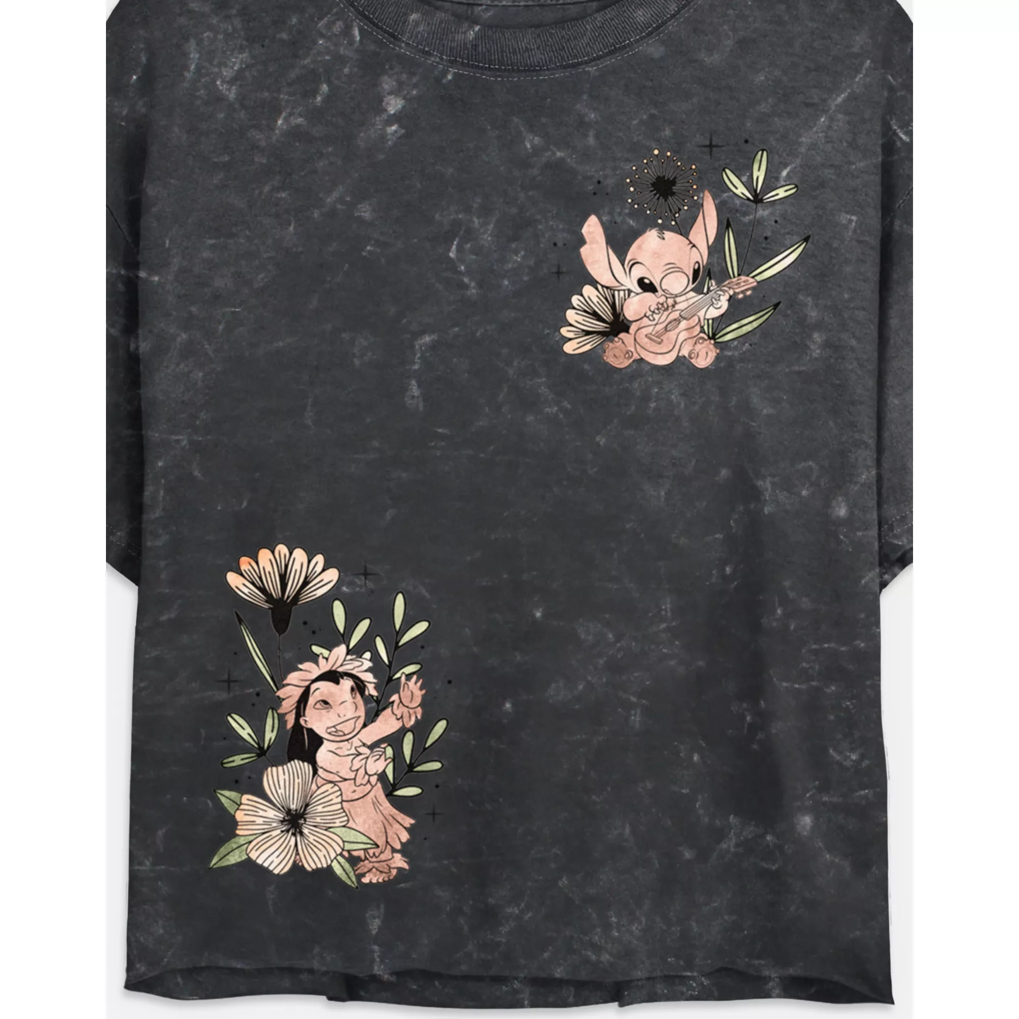 Stitch Flower Bud Cropped T Shirt - Lilo & Stitch at Spencer's