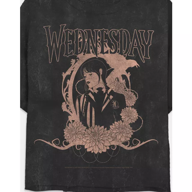 Wednesday Portrait Cropped T Shirt at Spencer's