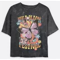 Wild Bloom Festival Cropped T Shirt at Spencer's