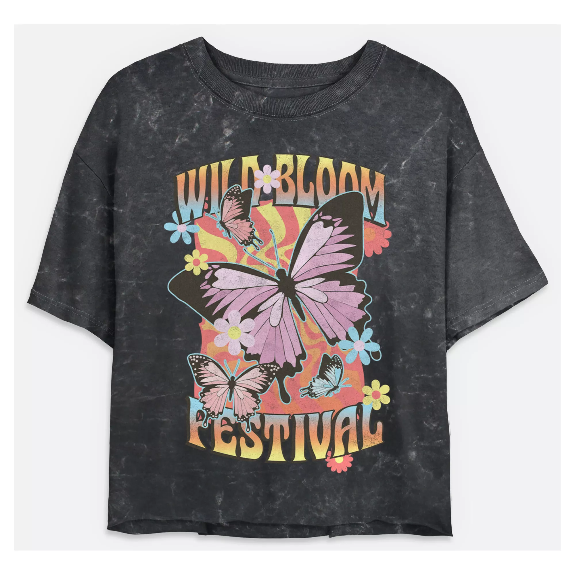 Wild Bloom Festival Cropped T Shirt at Spencer's