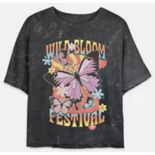 Wild Bloom Festival Cropped T Shirt at Spencer's