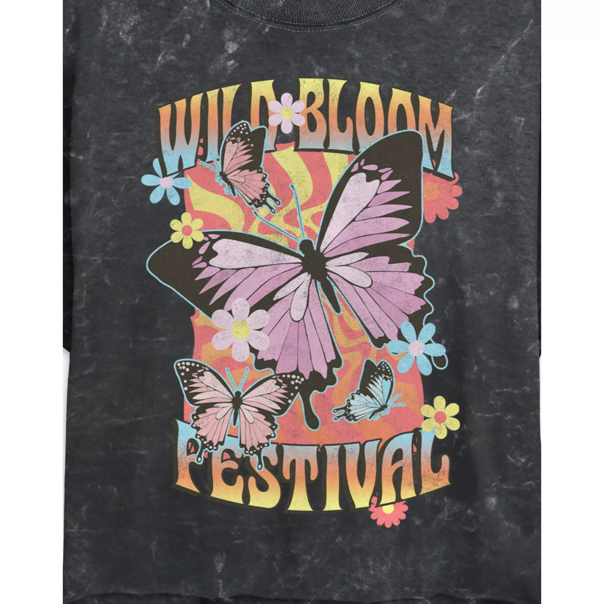 Wild Bloom Festival Cropped T Shirt at Spencer's