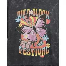 Wild Bloom Festival Cropped T Shirt at Spencer's