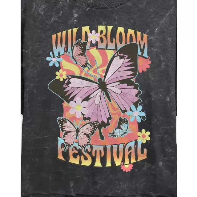 Wild Bloom Festival Cropped T Shirt at Spencer's