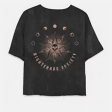 Nightshade Society Cropped T Shirt - Wednesday at Spencer's