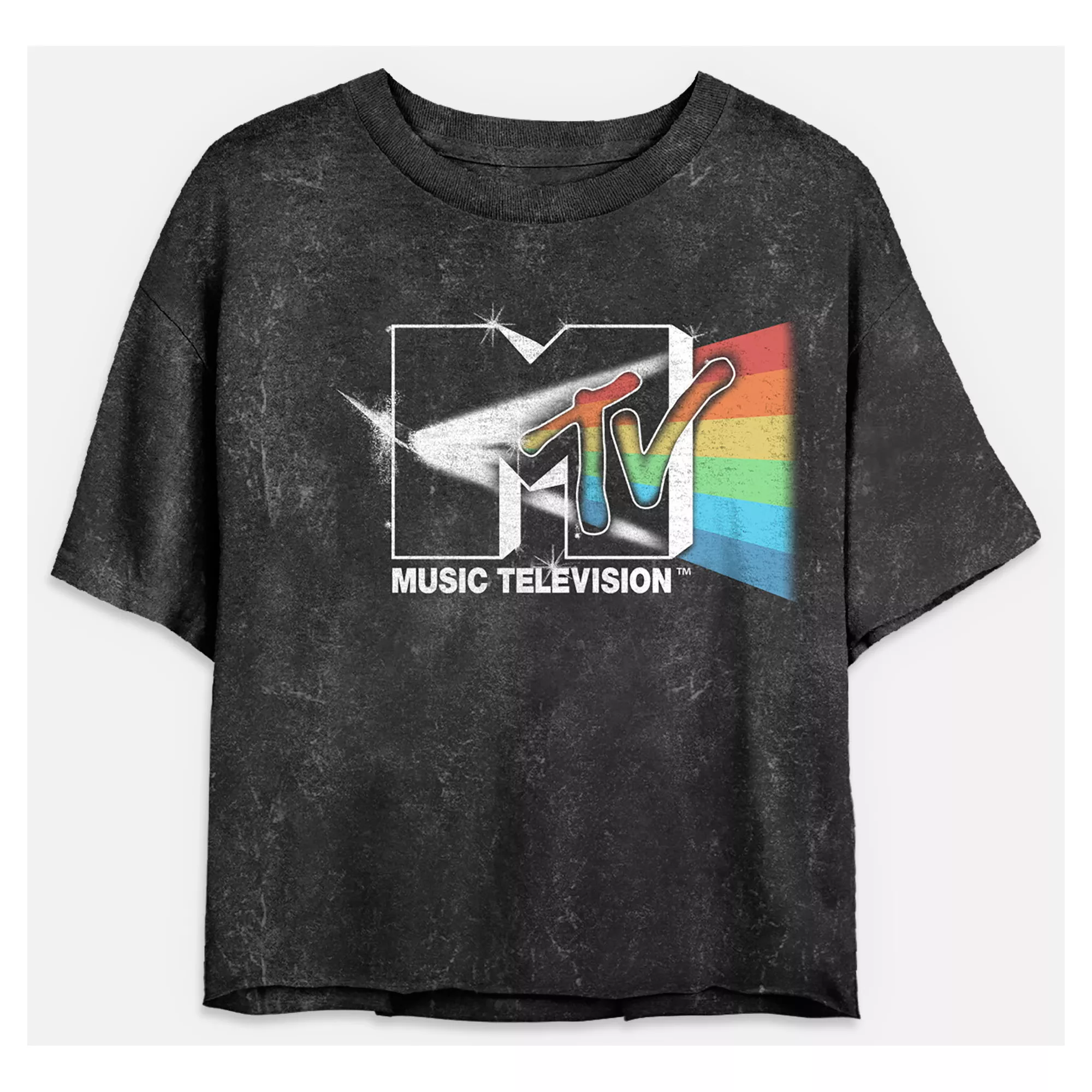 Rainbow MTV Cropped T Shirt