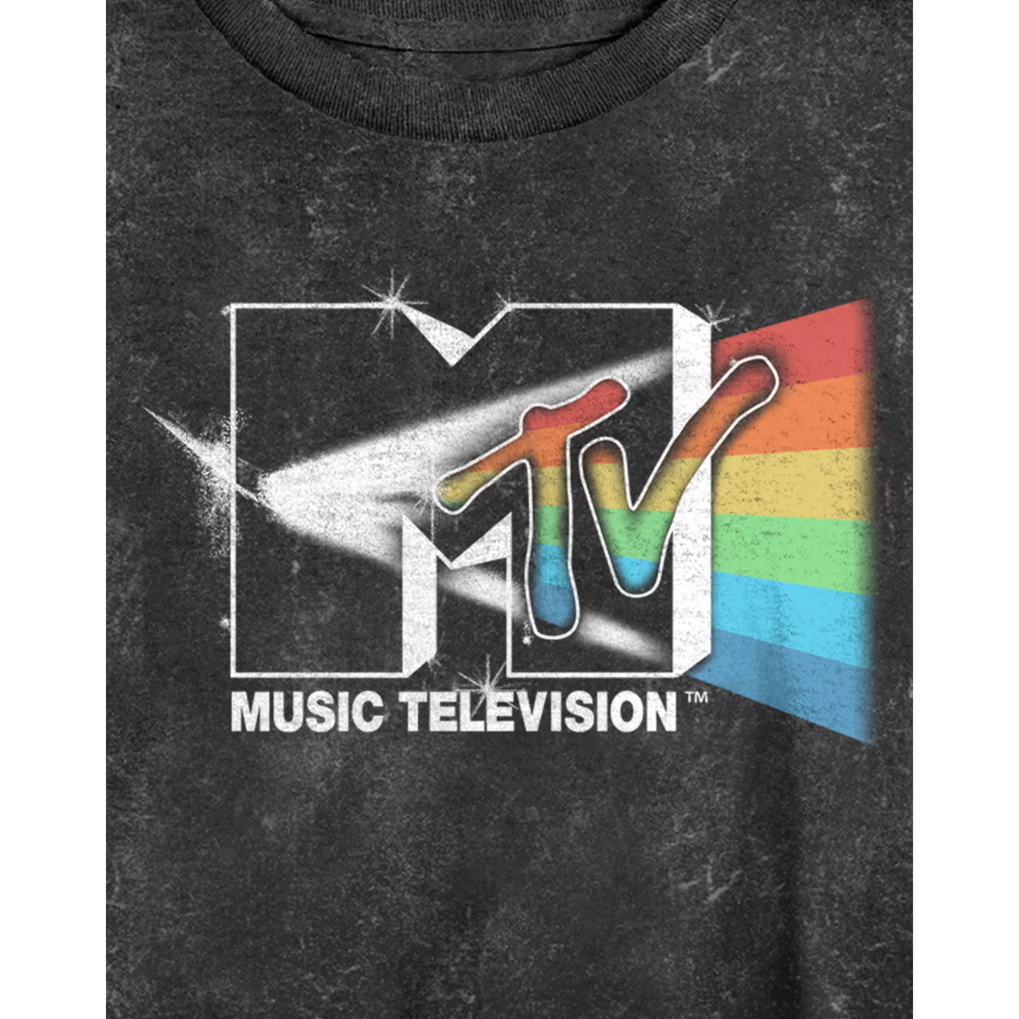 Rainbow MTV Cropped T Shirt