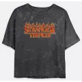 Fire Cropped T Shirt - Stranger Things at Spencer's