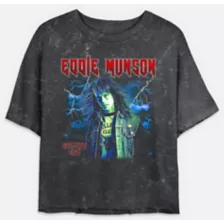 Eddie Munson Cropped T Shirt - Stranger Things at Spencer's
