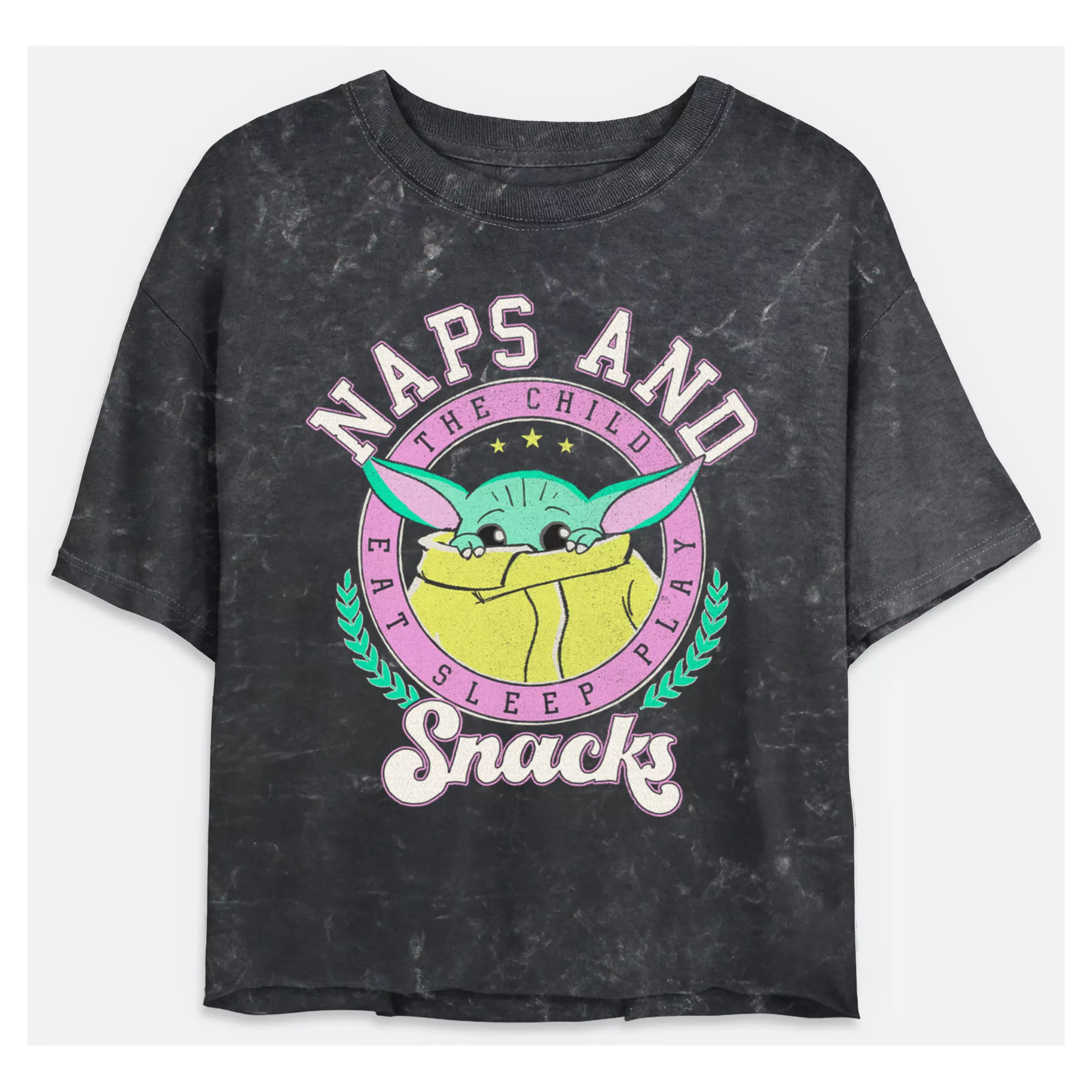 Naps and Snacks Cropped T Shirt - The Mandalorian