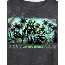 Palm Panel Cropped T Shirt - The Mandalorian at Spencer's