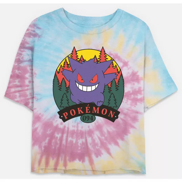 Pokémon Attack Tie Dye Cropped T Shirt at Spencer's