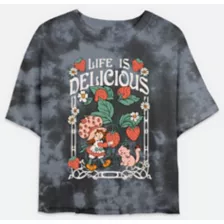Life Is Delicious Strawberry Shortcake Cropped T Shirt at Spencer's