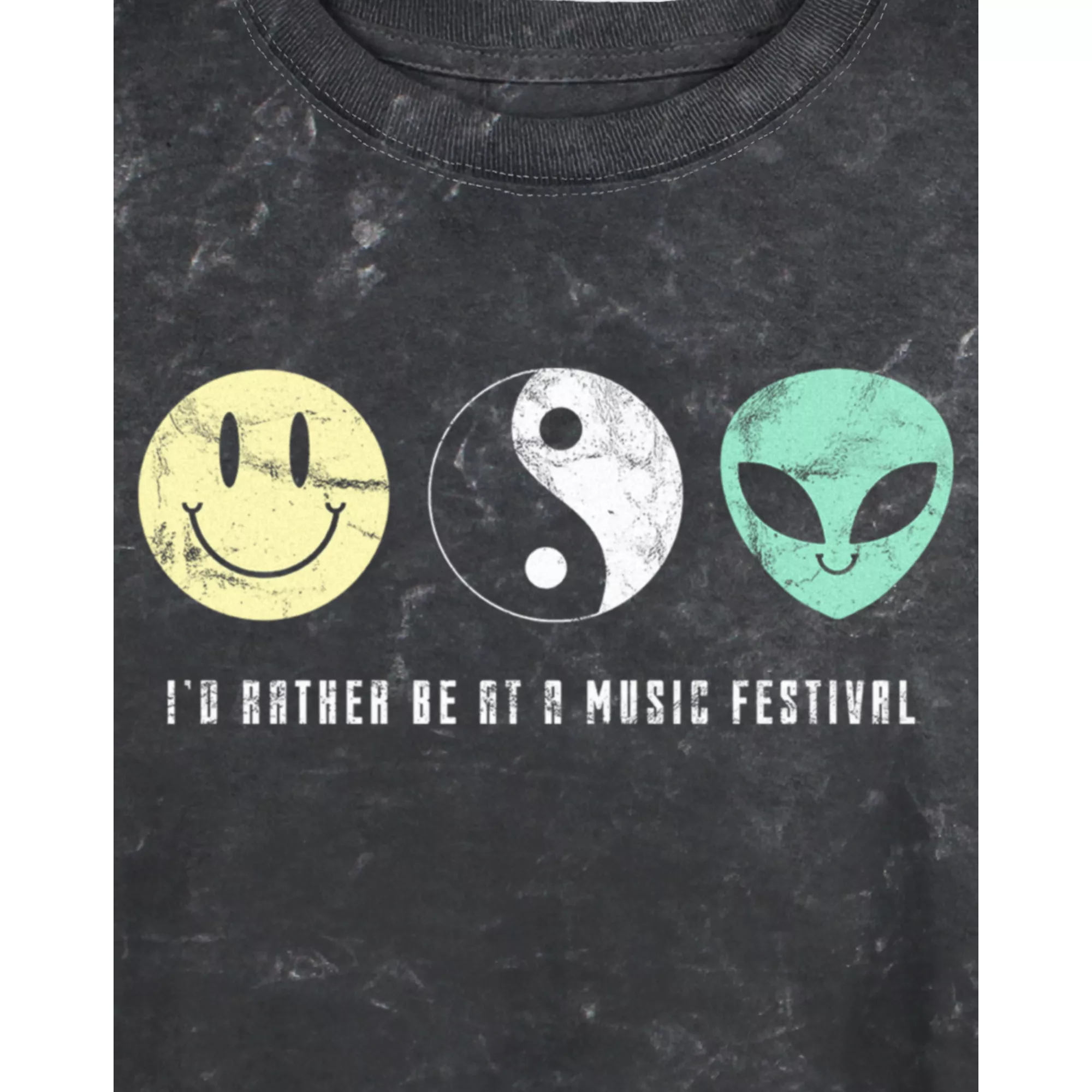 Rather Be At a Music Festival Cropped T Shirt