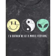 Rather Be At a Music Festival Cropped T Shirt at Spencer's