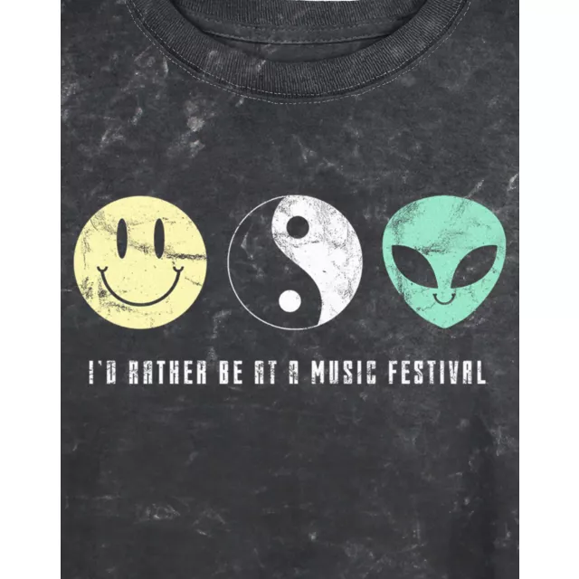 Rather Be At a Music Festival Cropped T Shirt at Spencer's