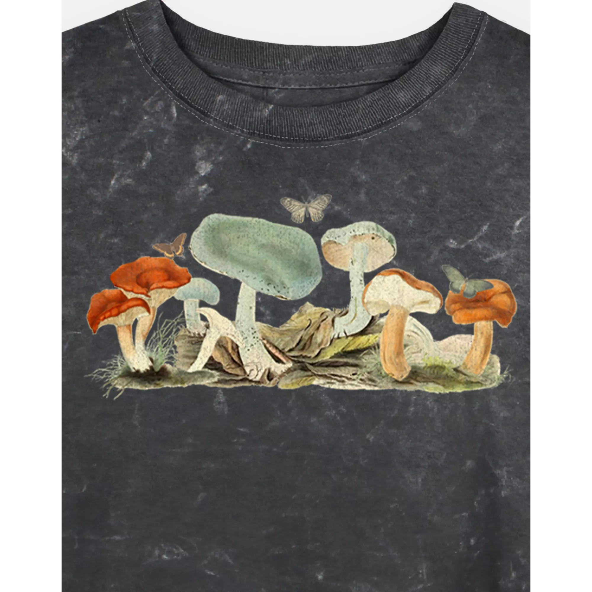 Mushrooms Cropped T Shirt at Spencer's
