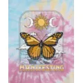 Tie Dye Manifesting Butterfly Cropped T Shirt at Spencer's