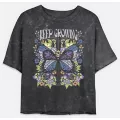 Keep Growing Butterfly Cropped T Shirt at Spencer's