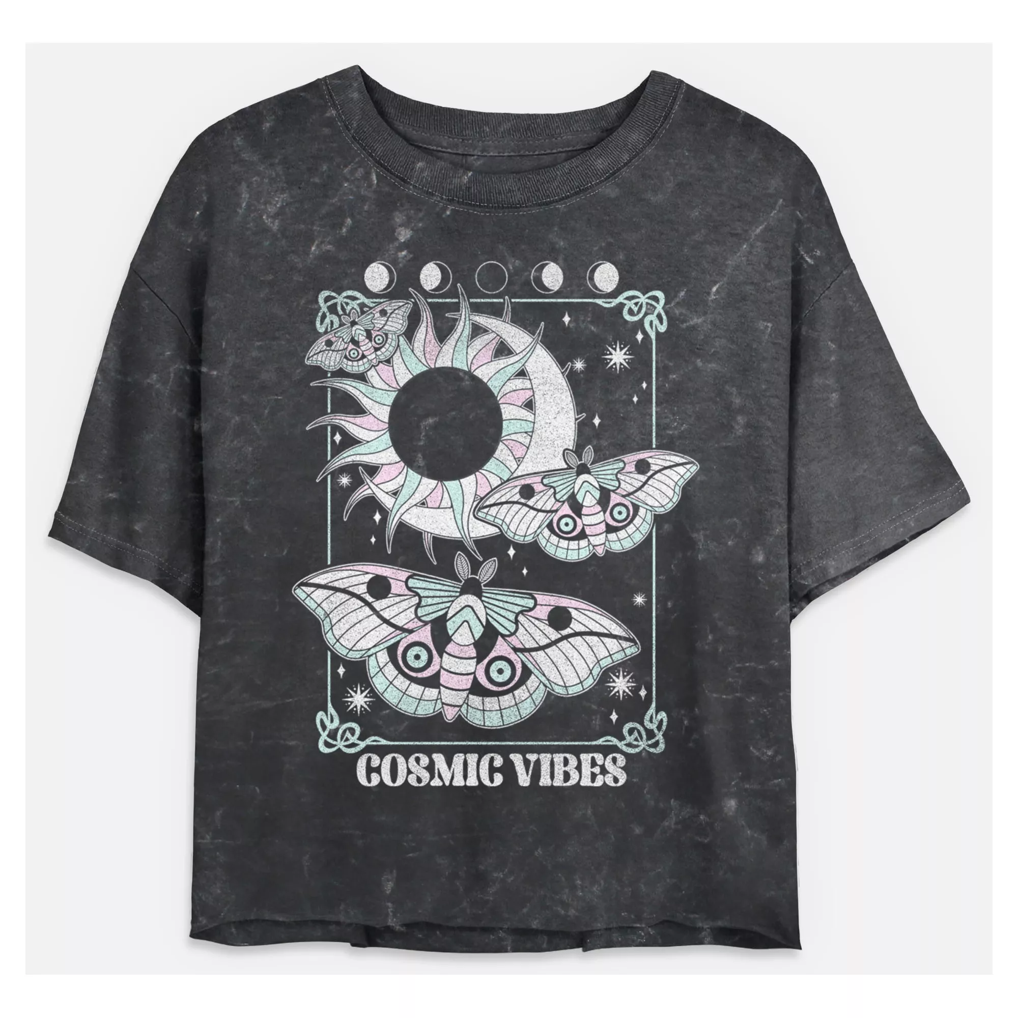 Cosmic Vibes Butterfly Cropped T Shirt at Spencer's