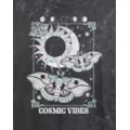 Cosmic Vibes Butterfly Cropped T Shirt at Spencer's